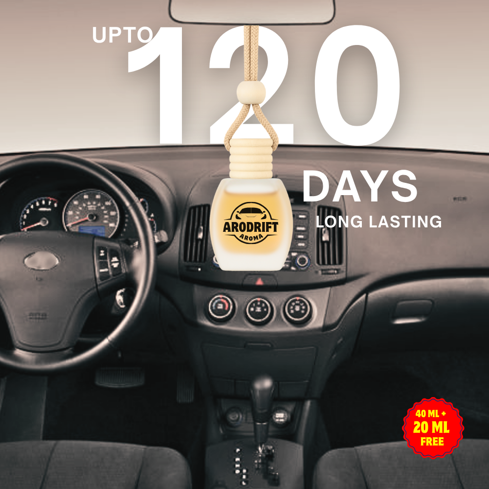 AroDrift Premium Hanging Car Perfume | Combo Pack Of 4 | Last Up to 160 Days | Made From Natural Essential Oils | 15ML X 4 Bottle | 60 ML