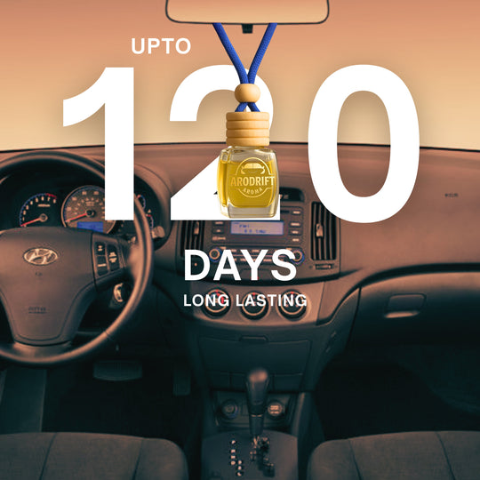 AroDrift Premium Hanging Car Perfume | Combo Pack Of 6 | Royal Oud, Golden Wood, Garden Bloom, Lemon Rush, Jasmine Rose, Horizon Mist | Last Up to 120 Days | Car Accessories | 15ML X 6 Bottle | 90 ML