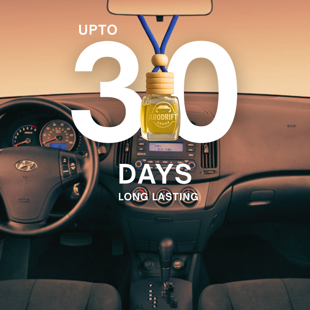 AroDrift Premium Hanging Car Perfume | Combo Pack Of 2 | Garden Bloom, Royal Oud | Last Up to 60 Days | Car Accessories | 15ML X 2 Bottle | 30 ML