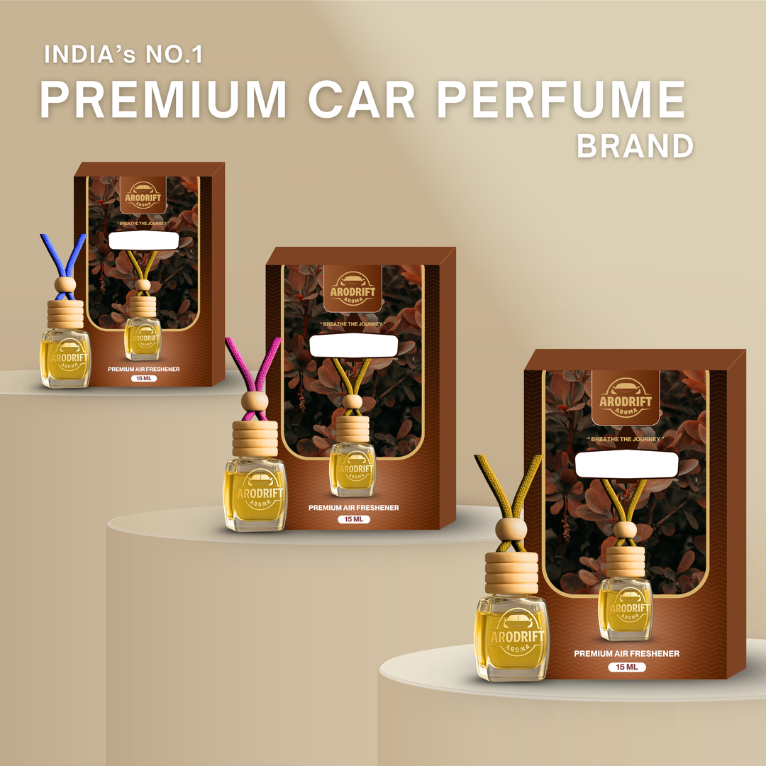 AroDrift Premium Hanging Car Perfume | Combo Pack Of 3 | Last Up to 60 Days | Made From Natural Essential Oils | 15ML X 3 Bottle | 45 ML