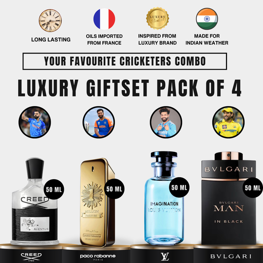 Creed Aventus | Paco Rabanne 1 Million | LV Imagination | Bvlgari Man In Black Giftset [Pack of 4] | [4.9 ⭐️⭐️⭐️⭐️⭐️ Ratings]