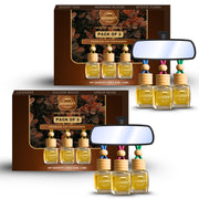 AroDrift Premium Hanging Car Perfume | Combo Pack Of 6 | Desert Oud, Morning Bloom, Mystic Flora, Lavender, Ocean breeze, Urban Musk | Last Up to 120 Days | Car Accessories | 15ML X 6 Bottle | 90 ML