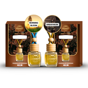 AroDrift Premium Hanging Car Perfume | Combo Pack Of 2 | Morning Bloom, Urban Musk | Last Up to 60 Days | Car Accessories | 15ML X 2 Bottle | 30 ML