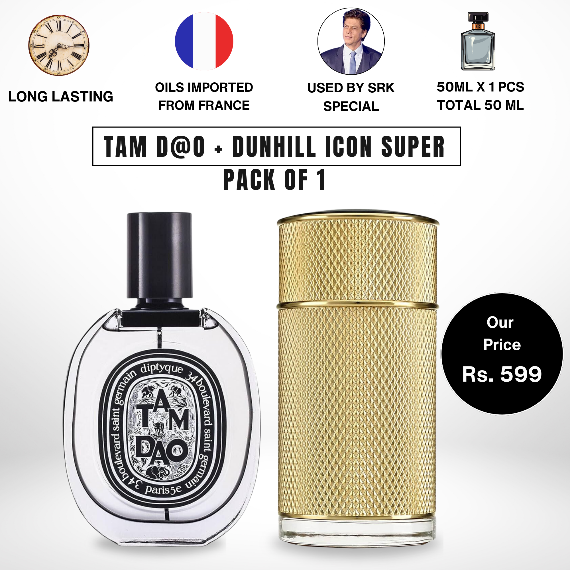 SRK Special Combo | Tam Dao + Dunhill Icon Mix  50 ML  Pack Of 1