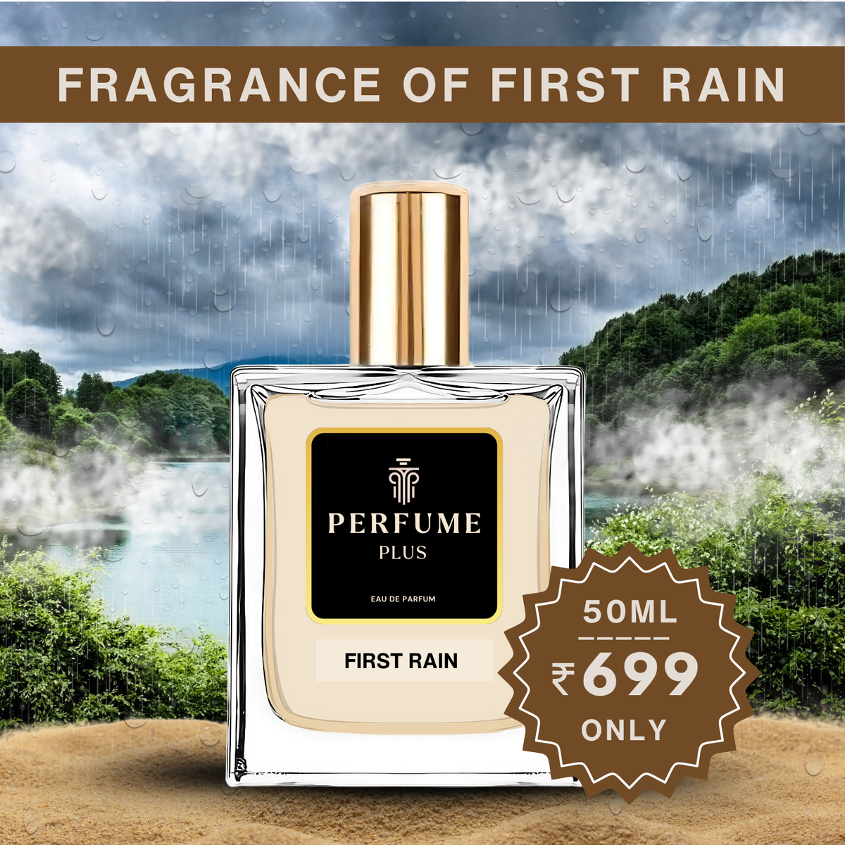 NATURAL FIRST RAIN PERFUME | MADE WITH TRADITIONAL METHODS | 50ML