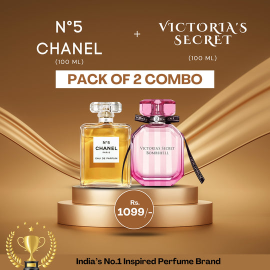 Chanel No 5 L'eau Rouge & Victoria Secret Bombshell Inspired Giftset Combo