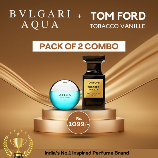 Bvlgari AQVA Marine + Tom Ford Tobacco Vanille Inspired Perfume Giftset