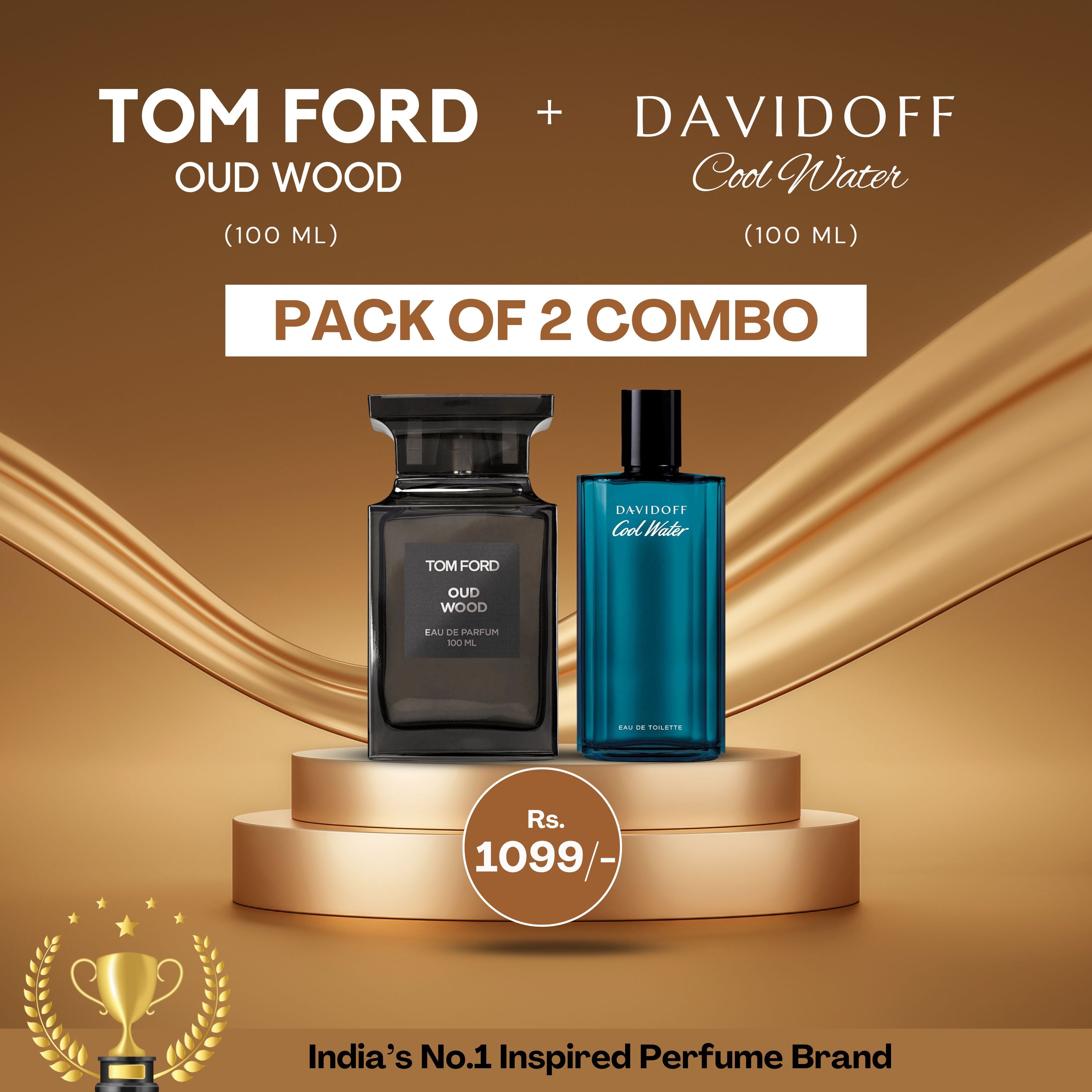 TomFord Oud Wood + DavidOff Cool Water Inspired Combo Perfume