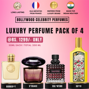 Goddess Burberry | Valentino Donna Born In Roma Intense | Crystal Noir Parfum Versace | Flora Gucci [Pack of 4] Inspired Perfume Combo [Bollywood Celebrity Edition]